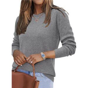 Women's Wool Blend Classic Crew Neck Casual Fall Sweaters